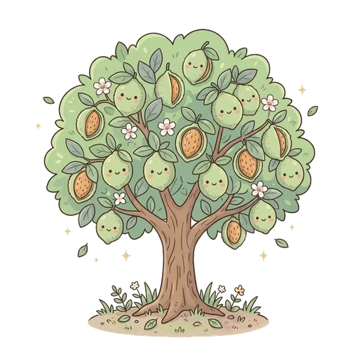 Illustration of almond