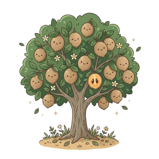 Illustration of sapodilla