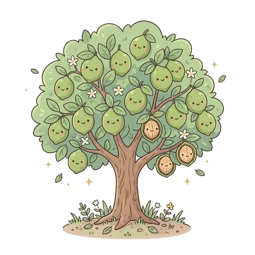 Illustration of walnut