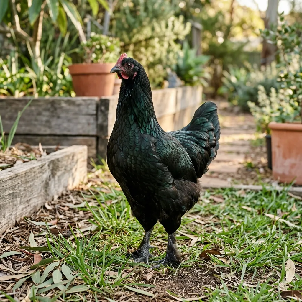 Australian Langshan chicken