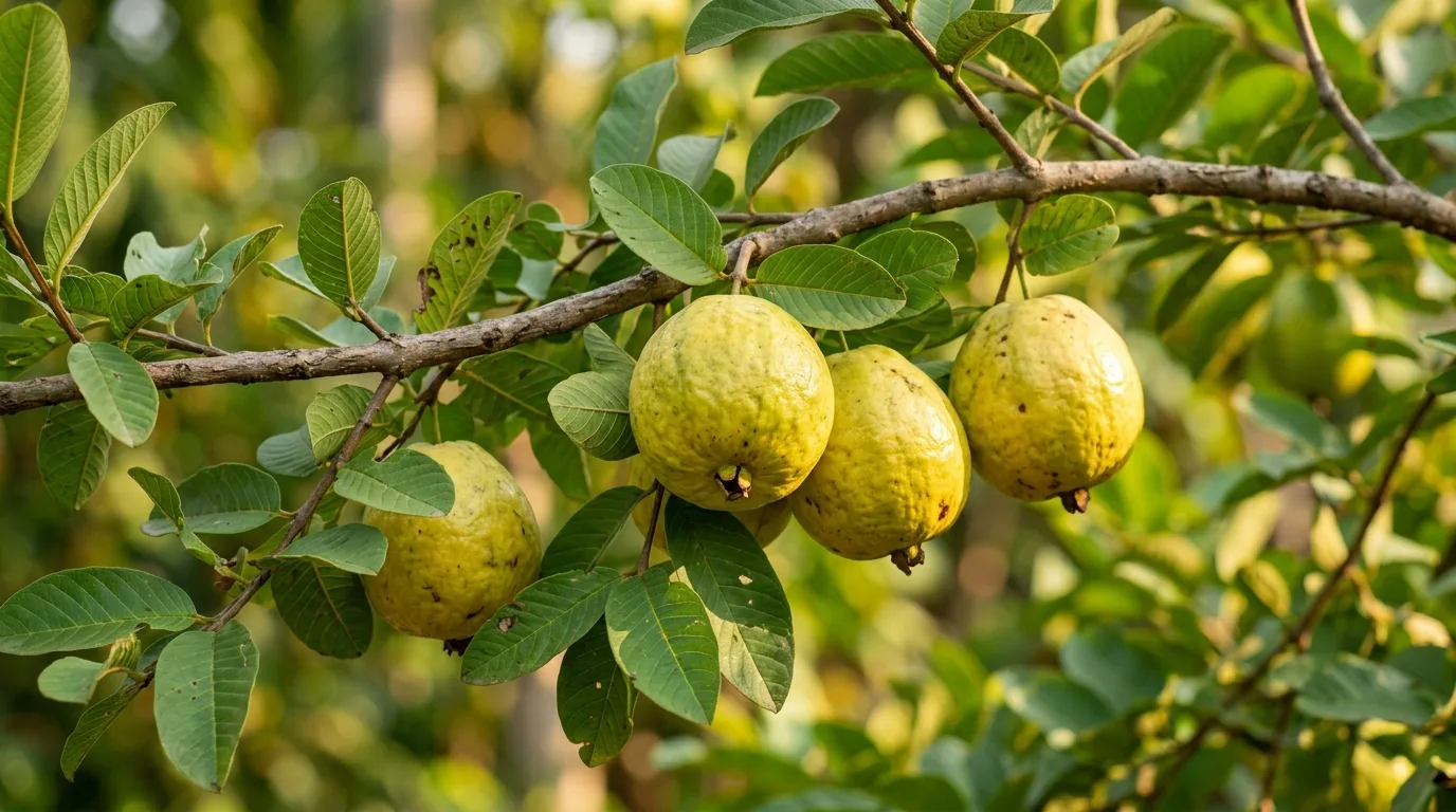 Guava growing in the garden
