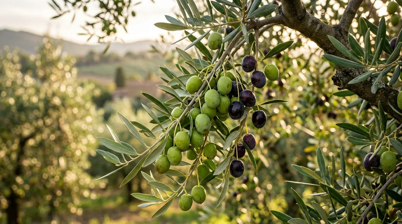 Olives growing in the garden