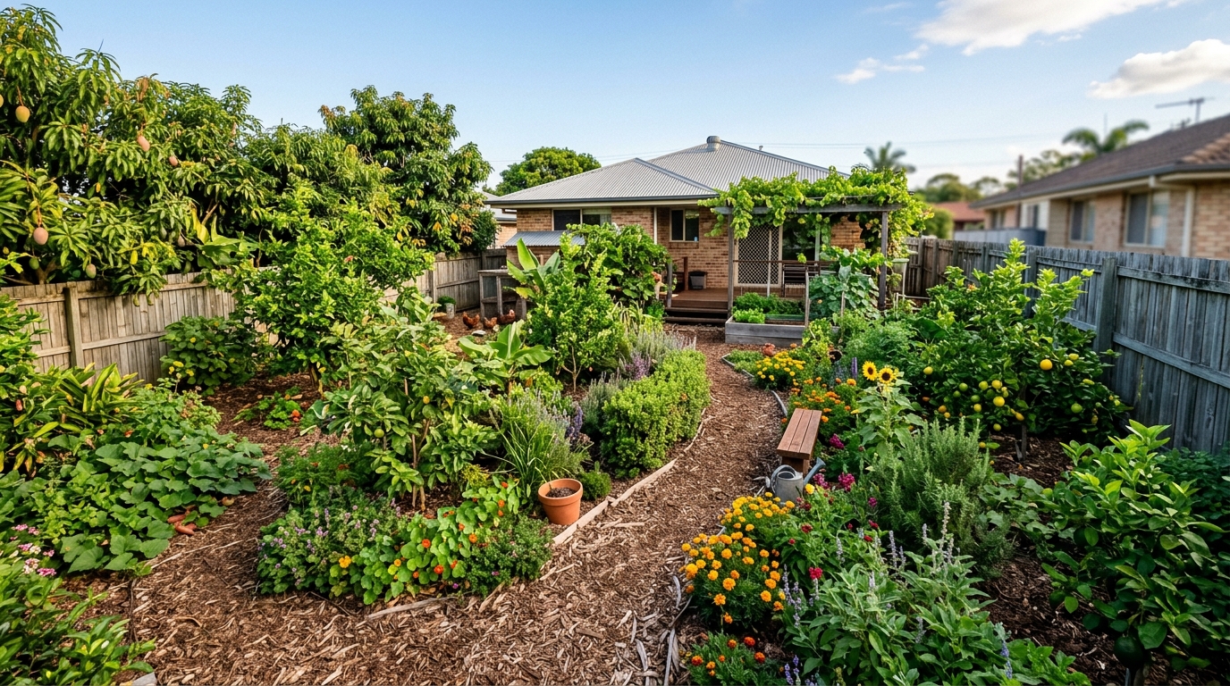 Permaculture food garden