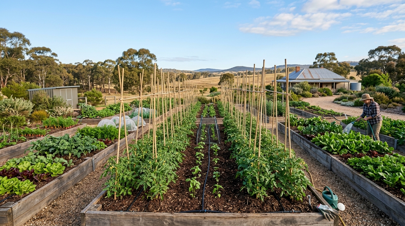 Spring vegetable garden