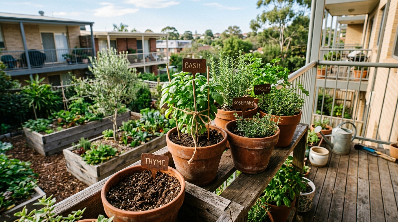 Growing Herbs on a Brisbane Balcony