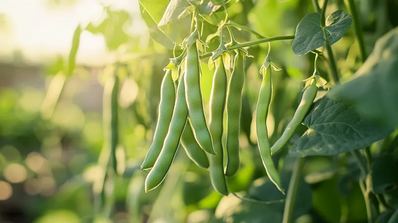 Green beans ready to pick