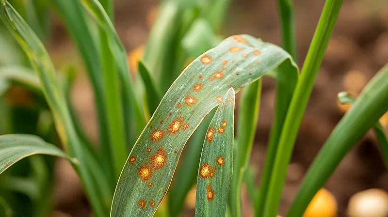 Garlic bulb showing rot