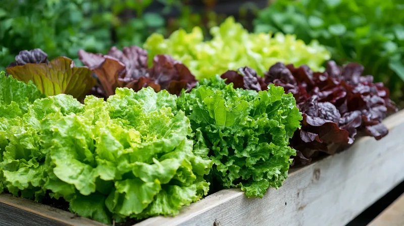 Green lettuce plant with crisp leaves