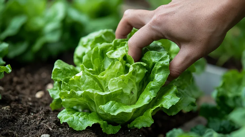 Freshly harvested lettuce head