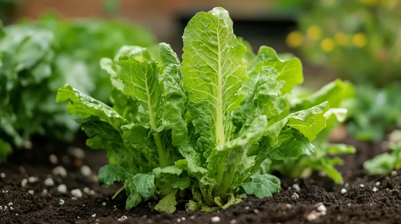 Lettuce plant bolting in heat