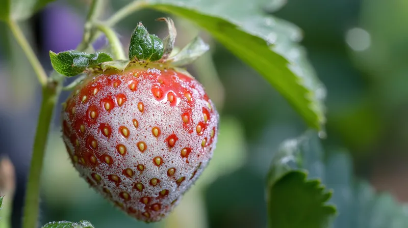 Grey mould on strawberry fruit