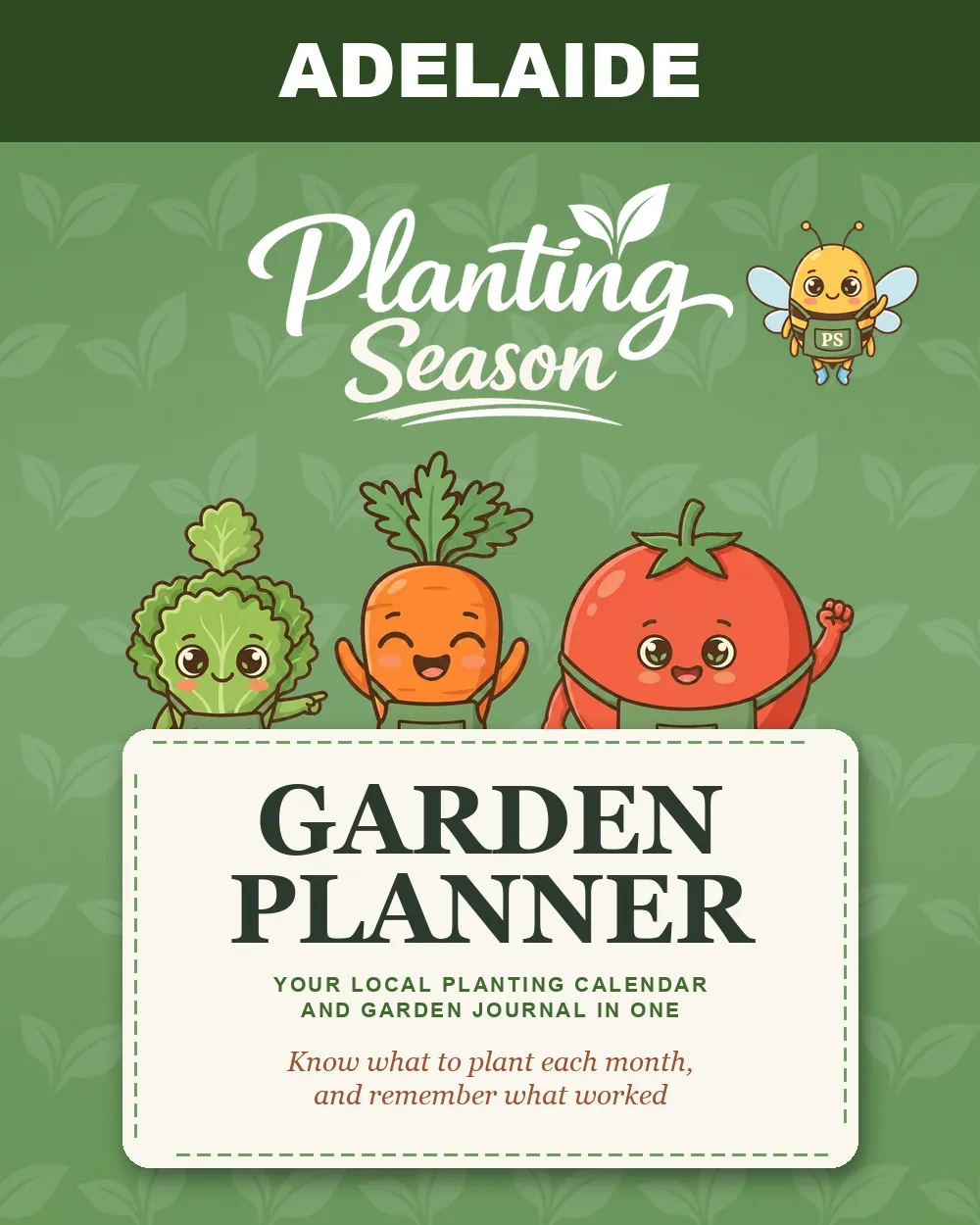Cover of the Adelaide Garden Planner by Planting Season