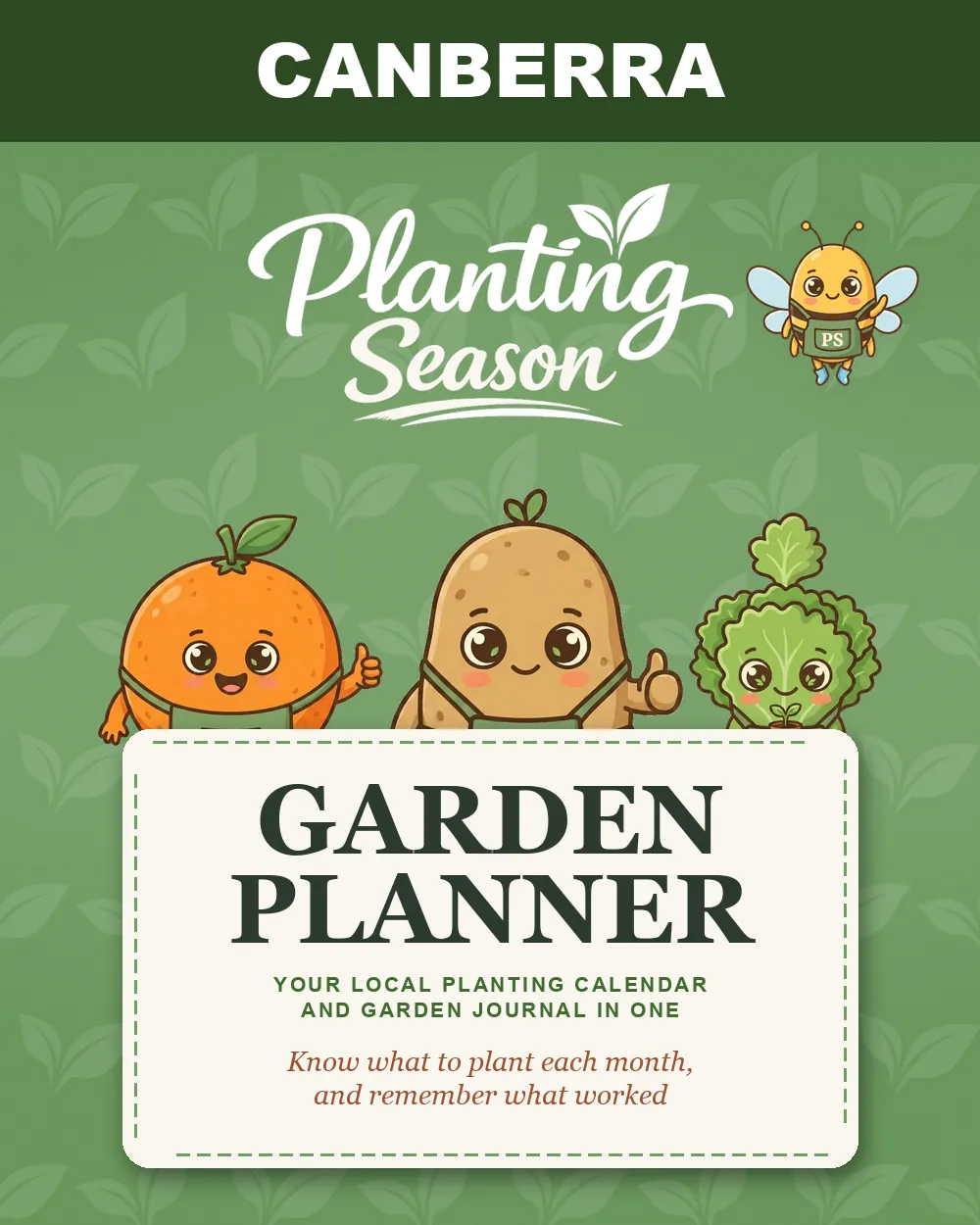 Cover of the Canberra Garden Planner by Planting Season