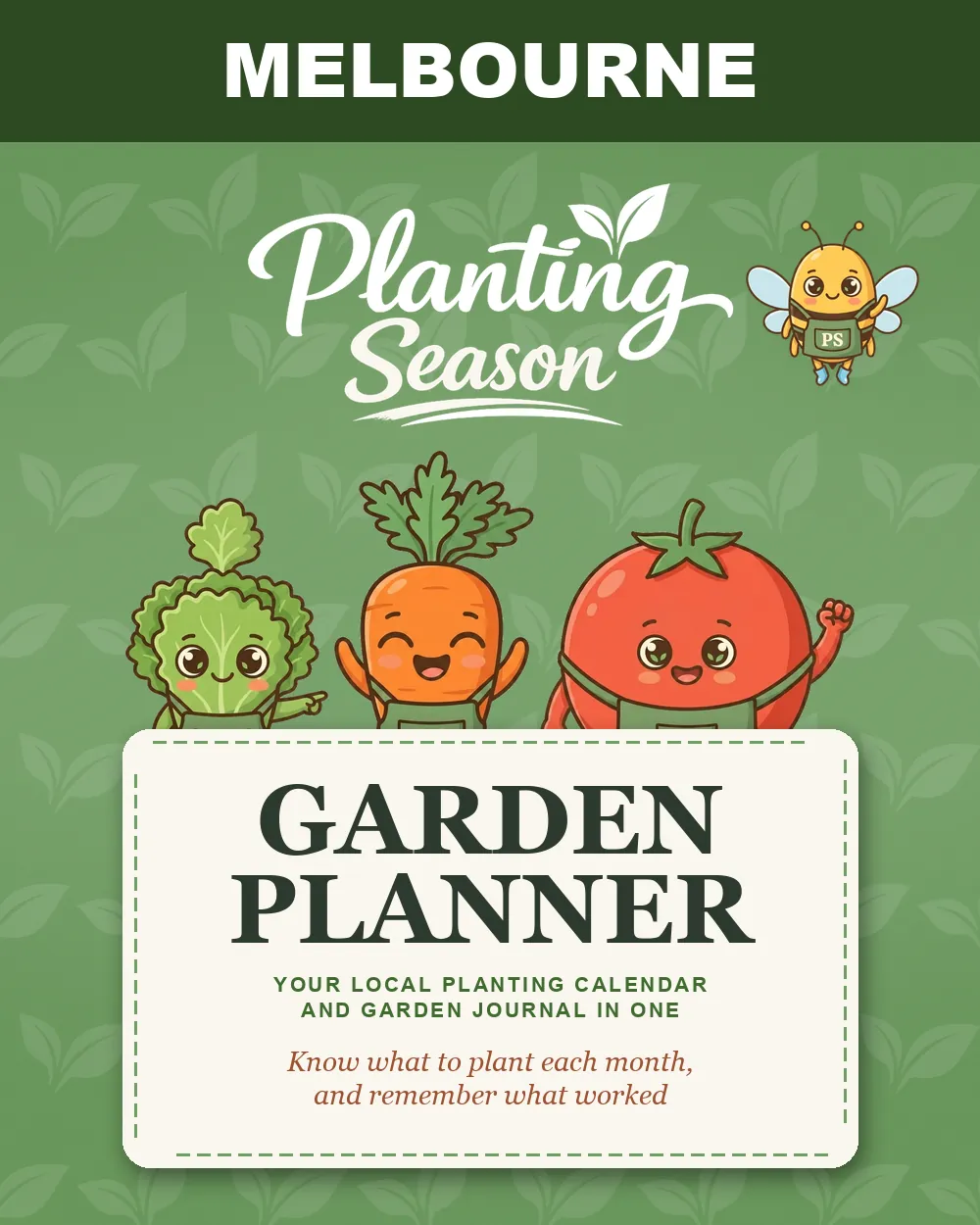 Cover of the Melbourne Garden Planner by Planting Season